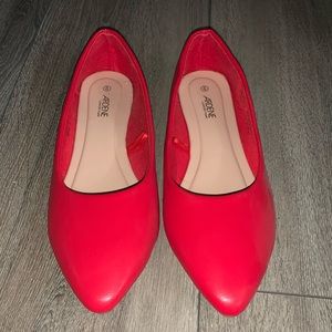 Cherry red flats - Ardene! Size 9